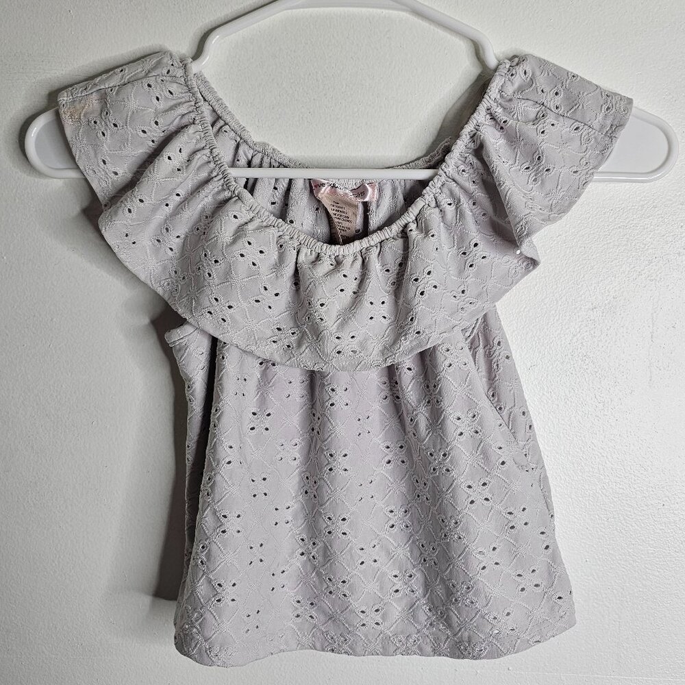 Love Squared Girls | Girls White Eyelet Blouse